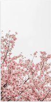 Poster Glanzend – Roze Sakura - 50x100 cm Foto op Posterpapier met Glanzende Afwerking