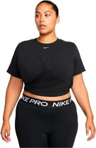 NIKE Dri Fit One Luxe Twist Standard Fit T-shirt Met Korte Mouwen Vrouwen Zwart - Maat S