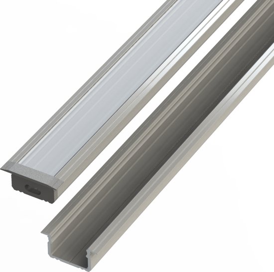 Profiel Voor Volledig Glazen Installatie Nada 4000 Mm Incl Bevestigingsmateriaal En Eindkappen Aluminium