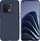 iMoshion Hoesje Geschikt voor OnePlus 10 Pro Hoesje Siliconen - iMoshion Color Backcover - Donkerblauw