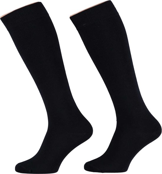 Merino wollen kniekousen Navy kopen