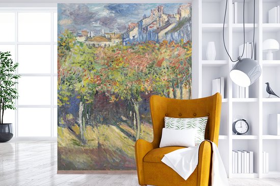 Papier peint - Papier peint photo peint Les tilleuls à Poissy - Tableau de Claude Monet - Largeur 210 cm x hauteur 260 cm