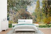 Behang - Fotobehang Landschap het Parc Monceau - Schilderij van Claude Monet - Breedte 320 cm x hoogte 240 cm