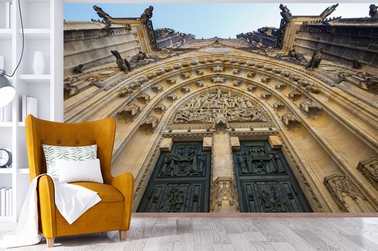 Papier peint Papier peint photo en vinyle - La cathédrale gothique de Prague largeur 450 cm x hauteur 300 cm - Tirage photo sur papier peint (disponible en 7 tailles)