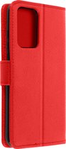 Cover Geschikt voor Xiaomi Redmi Note 10s/10 Flip Wallet Stand Video rode