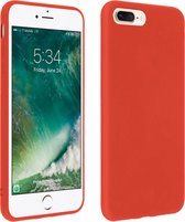 Forcell Geschikt voor Apple iPhone 7 Plus/8 Plus Soft Touch Siliconen Gel Hoesje – Rood