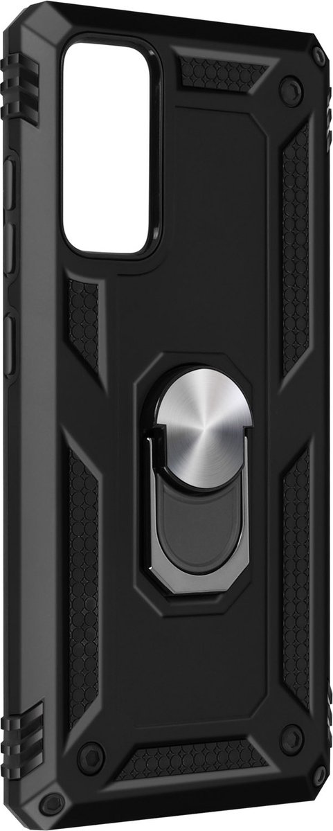 Geschikt voor Samsung Galaxy S20 FE Hybrid Case Video Support Ring zwart
