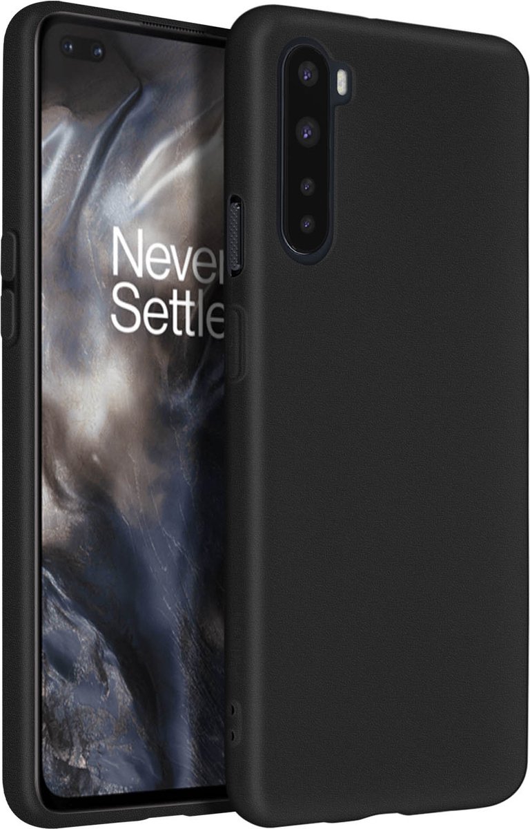 Geschikt voor OnePlus Nord Case Sterk Soepel en Flexibel Siliconegel Zwart