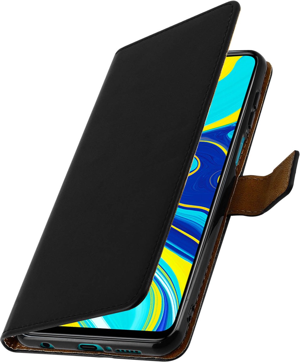 Redmi Note 9 Pro Max/9 Pro/9S Lederen Folio-hoes Video-standaard zwart