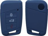 kwmobile autosleutel hoesje geschikt voor VW 3-knops autosleutel (alleen Keyless Go) - Autosleutel behuizing in donkerblauw