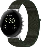 Bandje Voor Google Pixel Watch Nylon Sport Loop Band - Groen - One Size - Horlogebandje, Armband