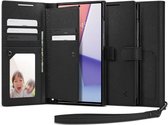Spigen Wallet S Plus Book Case Portemonnee Hoesje met ruimte voor Pasjes Geschikt voor Samsung Galaxy S23 Ultra Zwart