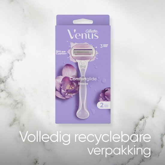 Gillette Venus Comfortglide Breeze - 1 manche - 6 Lames de rasoir - Pour un rasage de près en douceur