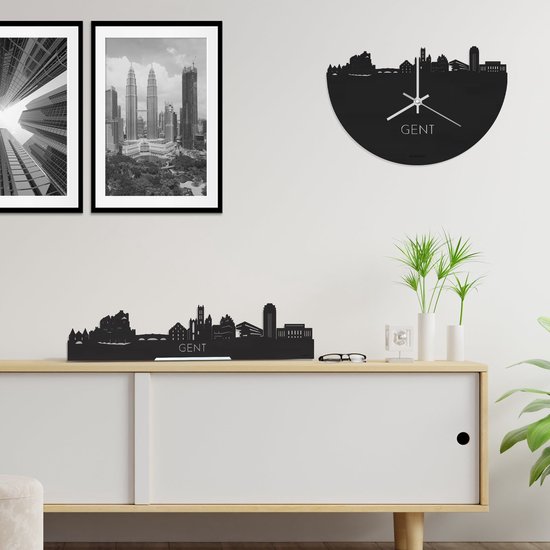 Debout Skyline Gand Bois Zwart - 60 cm - Décoration design - Décoration à poser