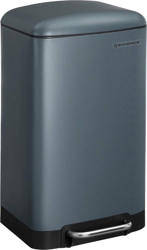 SVITA T30 prullenbak 30 liter staal pedaalemmer afvalbak zwart