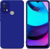 Cadorabo Hoesje geschikt voor Motorola MOTO E20 in FLUID BLAUW - Beschermhoes gemaakt van flexibel TPU silicone Cover Fluid Case