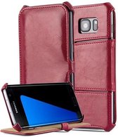 Cadorabo Hoesje voor Samsung Galaxy S7 EDGE in PASSIE ROOD - Beschermhoes ZONDER magneetsluiting met standfunctie en hoekhouder Book Case Cover Etui