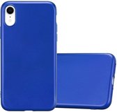 Cadorabo Hoesje geschikt voor Apple iPhone XR in METAAL BLAUW - Beschermhoes gemaakt van flexibel TPU silicone Case Cover