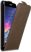Cadorabo Hoesje voor LG K8 2017 in KOFFIE BRUIN - Beschermhoes in flip design Case Cover met magnetische sluiting