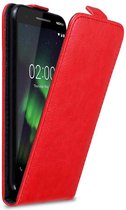 Cadorabo Hoesje geschikt voor Nokia 2.1 in APPEL ROOD - Beschermhoes in flip design Case Cover met magnetische sluiting