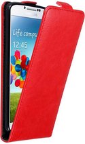 Cadorabo Hoesje geschikt voor Samsung Galaxy S4 in APPEL ROOD - Beschermhoes in flip design Case Cover met magnetische sluiting
