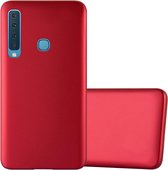 Cadorabo Hoesje voor Samsung Galaxy A9 2018 in METALLIC ROOD - Beschermhoes gemaakt van flexibel TPU silicone Case Cover