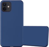 Cadorabo Hoesje geschikt voor Apple iPhone 12 MINI in METAAL BLAUW - Hard Case Cover beschermhoes in metaal look tegen krassen en stoten