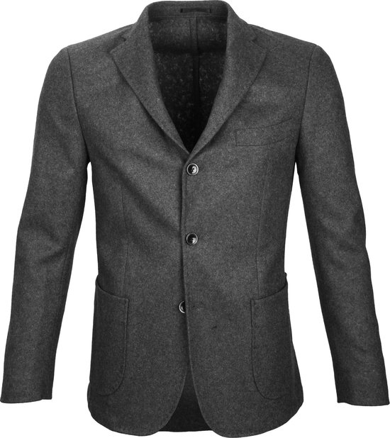 Suitable - Blazer Easky Wol Blend Grey - Heren - Maat 46 - Modern-fit