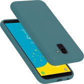Cadorabo Hoesje geschikt voor Samsung Galaxy J6 2018 in LIQUID GROEN - Beschermhoes gemaakt van flexibel TPU silicone Case Cover