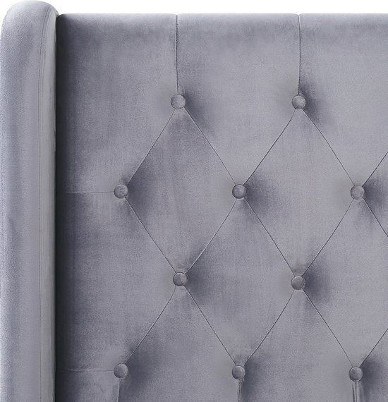 Lit avec sommier Velours BRIN 160 x 200 cm Beige