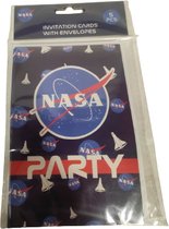 Cartes d'invitation NASA avec enveloppes - Blauw / Wit / Rouge - Carton / Papier - 15 x 10 cm