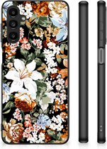 Bloemen Hoesje geschikt voor Samsung Galaxy A14 5G Dark Flowers