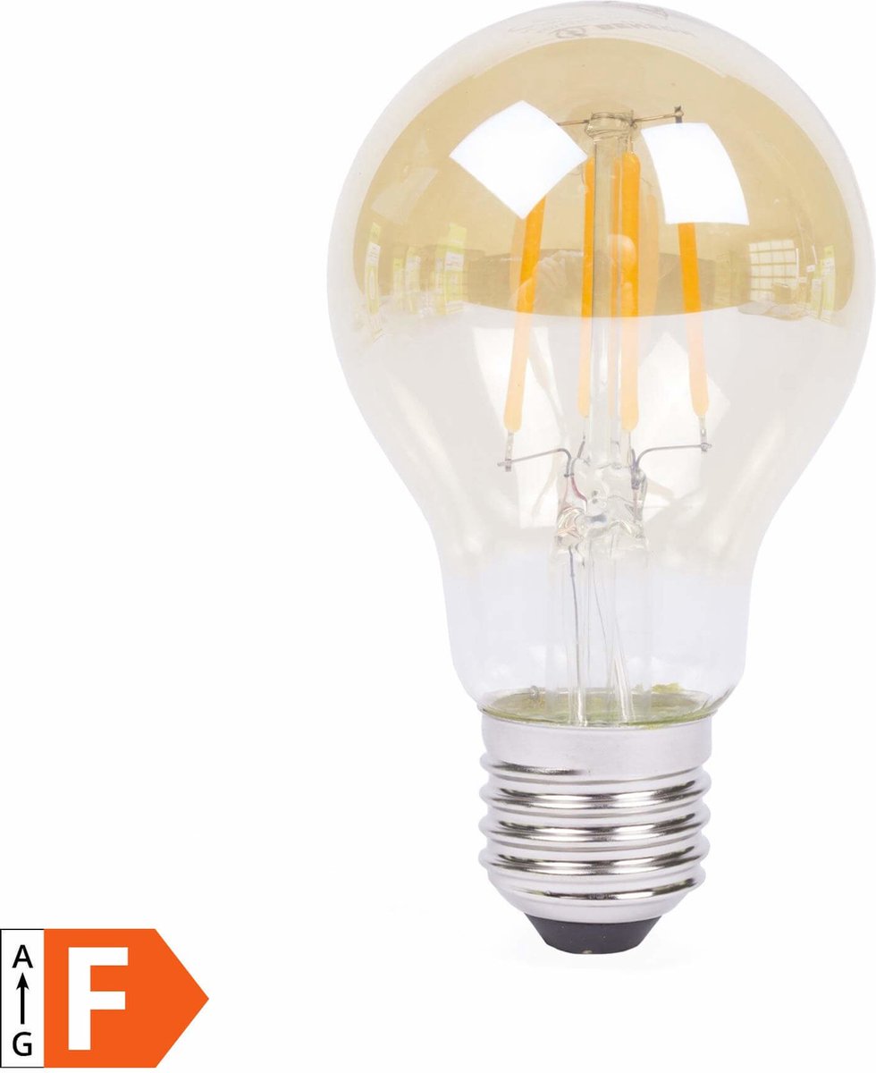 Benson Dimbare retro LED-lamp - warmwit 2200K - amber glas - E27 fitting - 4 watt