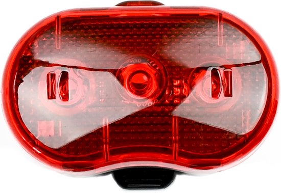 Benson Fietslamp - LED - rood - waterbestendig - 3 functies - incl. batterijen — afbeelding 3