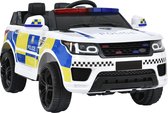 Merax Elektrische Politie Auto - 2-zits Kinderauto met 12V Accu - Wit
