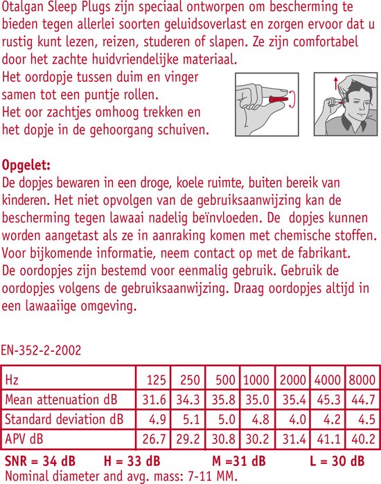 Otalgan Sleep Plugs Oordoppen - Oordopjes tegen geluidsoverlast - 10 paar