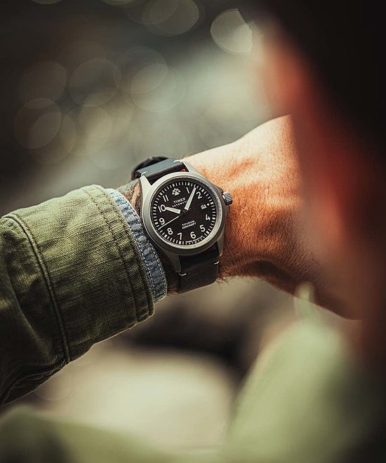 Timex Expedition North Automatic TW2V54000 Horloge - Leer - Zwart - Ø 41 mm