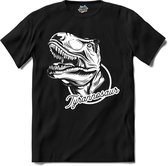 Tyrannosaur | Dino - Dinosaur - Dinosauriërs - T-Shirt - Unisex - Zwart - Maat 4XL