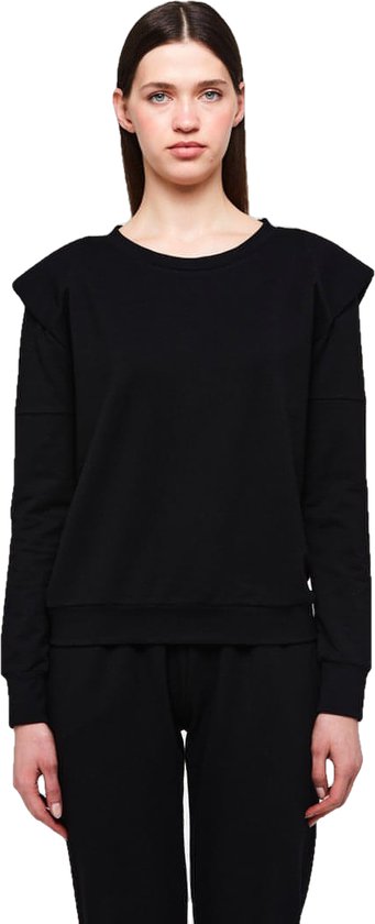 Web Blouse Comfy Ladies Sweat-shirt à manches longues Zwart - XXL