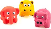 Honden speelgoed - 3 Pack - Piepende Latex speeltjes – Speelgoed – honden speelgoed intelligentie - Dieren Set - Huisdier - Interactieve Spelen – voor Honden - Willekeurige Kleur