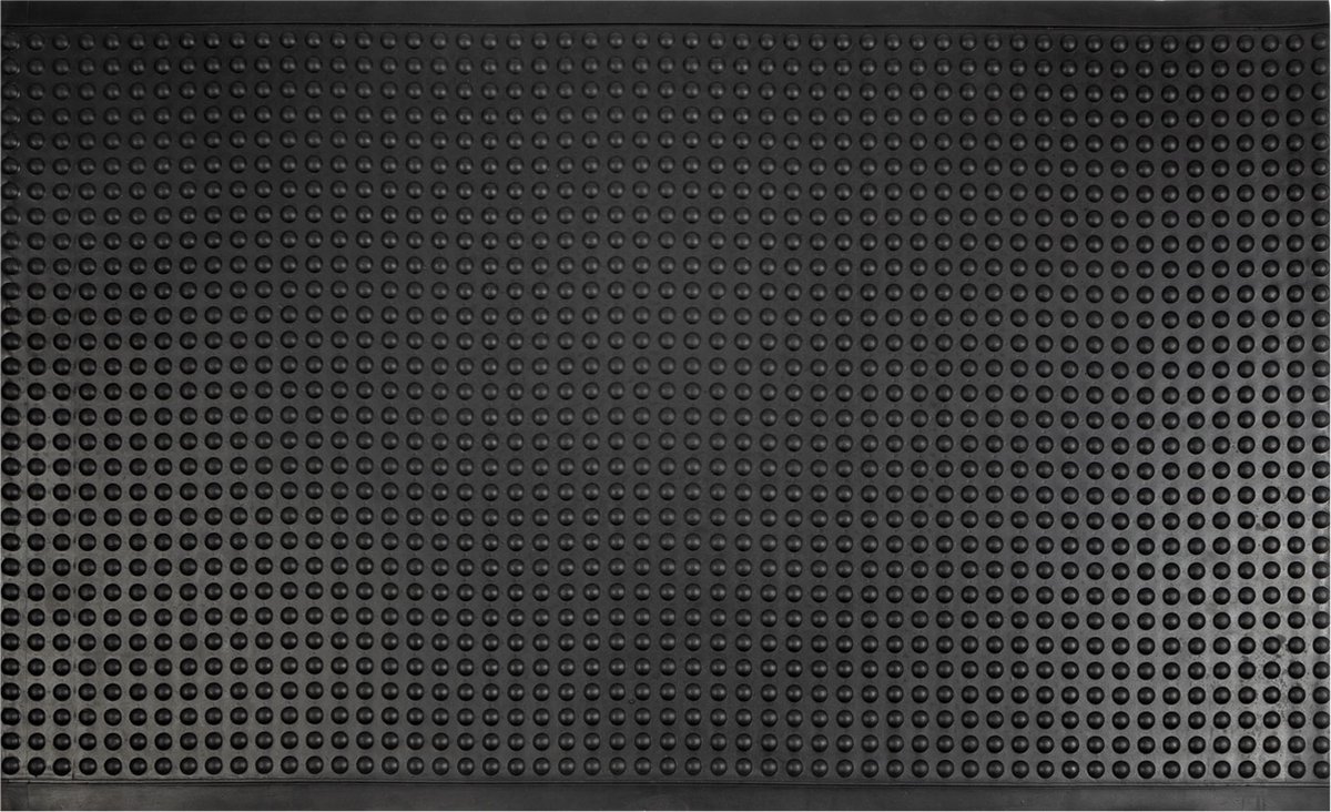 FLOORDIREKT Werkplaatsmat - Bubble - Natuurrubber - Zwart - 90 x 300 cm