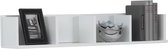 FMD Wandschap met 4 vakken 92x17x16,5 cm wit