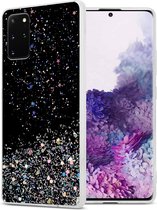 Cadorabo Hoesje geschikt voor Samsung Galaxy S20 PLUS in Zwart met Glitter - Beschermhoes van flexibel TPU silicone met fonkelende glitters Case Cover Etui