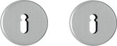 AXA Binnendeurrozetten (Curve Klik) Geslepen aluminium: met sleutelgat