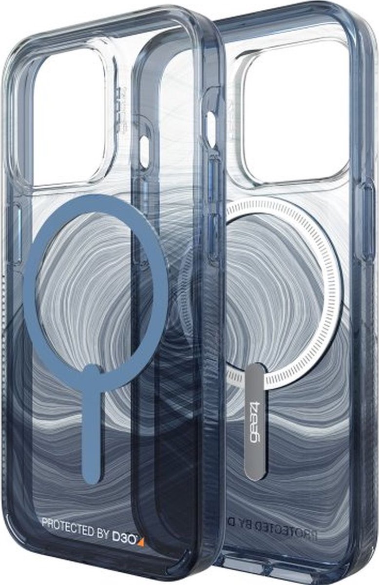 Apple iPhone 14 Pro Hoesje - Gear4 - Milan Serie - Hard Kunststof Backcover - Blue Swirl - Hoesje Geschikt Voor Apple iPhone 14 Pro