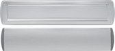 AXA Brievenbus Briefplaat met Tochtklep (model Curve Plus) Aluminium geslepen: Geluidsdempend en tocht- en waterdicht (340 x 74 mm)