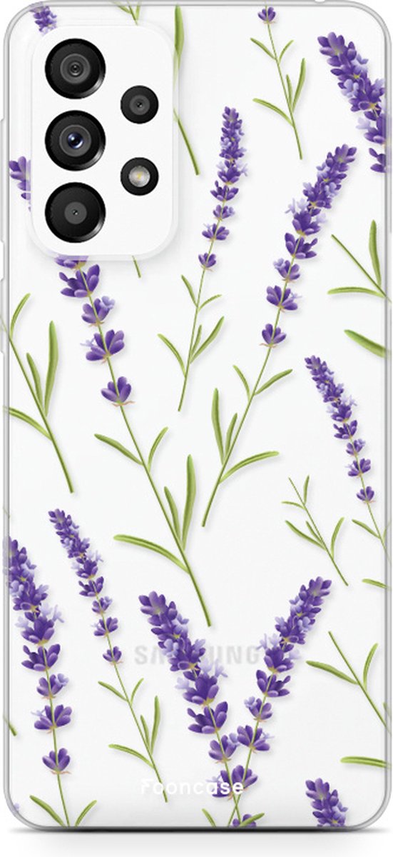 Samsung Galaxy A53 hoesje TPU Soft Case - Back Cover - Purple Flower / Paarse bloemen