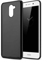 Cadorabo Hoesje geschikt voor Huawei Enjoy 7 PLUS in ZWART - Beschermhoes gemaakt van flexibel TPU Silicone Case Cover