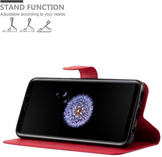 Coque Cadorabo pour Samsung Galaxy S9 PLUS en ROUGE CARMIN - Pochette de protection avec fermeture magnétique