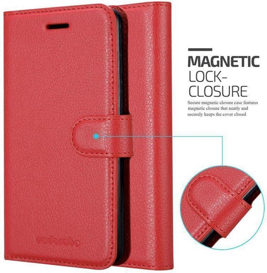 Coque Cadorabo pour Samsung Galaxy NOTE 10 PLUS en ROUGE CARMIN - Coque de protection avec fermeture magnétique